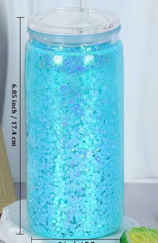 16 oz snowglobe tumbler